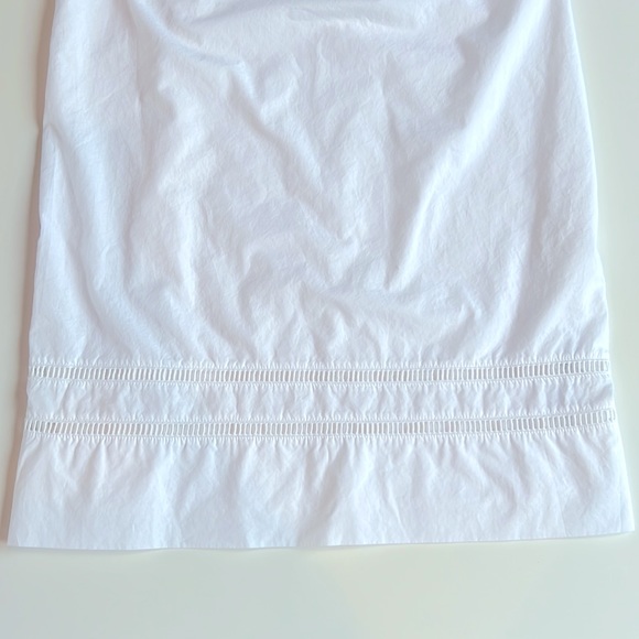 Abercrombie and Fitch white cotton dress one Shoulder, ruffle eyelet embroidery - Picture 3 of 9